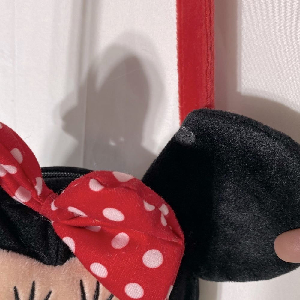 Disney Plush Minnie Mouse Head Purse Shoulder Bag Cross Body Bag - Picture 11 of 12